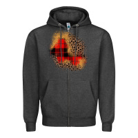 Charcoal Heather christmas patch Zipper Hoodie - JahusDesignShop