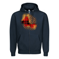 Navy christmas patch Zipper Hoodie - JahusDesignShop