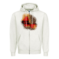 Oatmeal Heather christmas patch Zipper Hoodie - JahusDesignShop