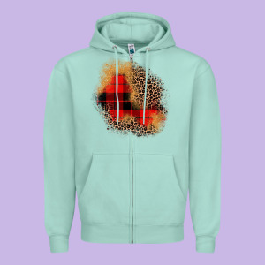 Christmas Patch Zipper Hoodie Designed By Jahusdesignshop