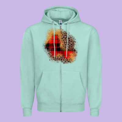 Christmas Patch Zipper Hoodie Designed By Jahusdesignshop