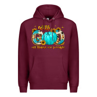 Burgundy with god all things are possible Premium Hoodie - MaliasSmallBusiness