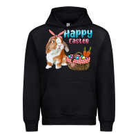 Foreset Green Happy Easter Bunny And Egg Basket Urban Hoodie - RanaPortraitStore