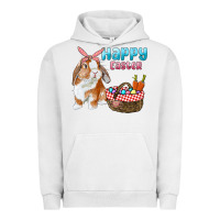 Pigment Lunar Rock Happy Easter Bunny And Egg Basket Urban Hoodie - RanaPortraitStore