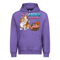 Tulip Happy Easter Bunny And Egg Basket Urban Hoodie - RanaPortraitStore