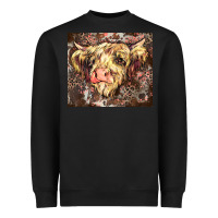 Black leopard cow Heavyweight Sweatshirt - Zillion Design Studio