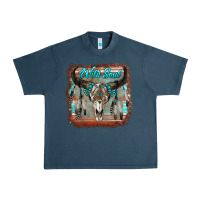 Midnight Navy wild soul boho skull with background Urban Heavy Tee - RanaPortraitStore
