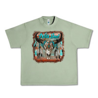 Oil Green wild soul boho skull with background Urban Heavy Tee - RanaPortraitStore