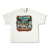 Pistachio wild soul boho skull with background Urban Heavy Tee - RanaPortraitStore