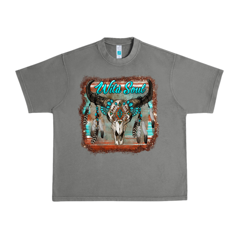 Wild Soul Boho Skull With Background Urban Heavy Tee by RanaPortraitStore | Teevron