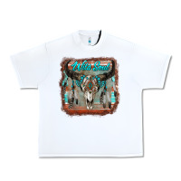 White wild soul boho skull with background Urban Heavy Tee - RanaPortraitStore