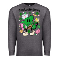 Charcoal Heather one lucky nurse belt bag Premium Sweatshirt - MaliasSmallBusiness