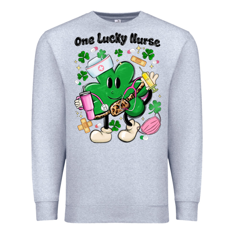 One Lucky Nurse Belt Bag Premium Sweatshirt by MaliasSmallBusiness | Teevron