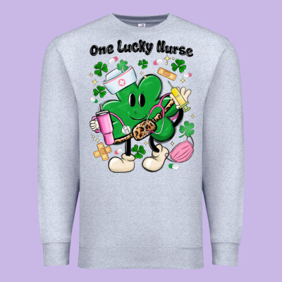 One Lucky Nurse Belt Bag Premium Sweatshirt Designed By Maliassmallbusiness