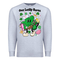 Heather Grey one lucky nurse belt bag Premium Sweatshirt - MaliasSmallBusiness