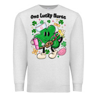 Oatmeal Heather one lucky nurse belt bag Premium Sweatshirt - MaliasSmallBusiness