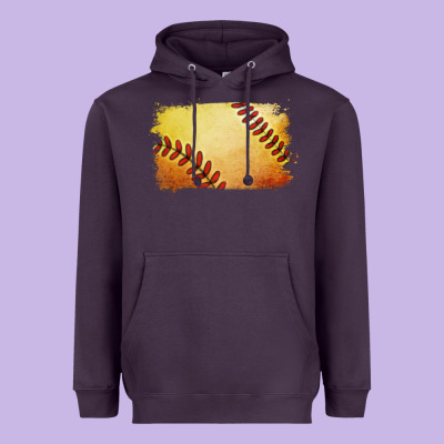 Softball Brushstroke Heavyweight Hoodie Designed By Jasminsmagicworld