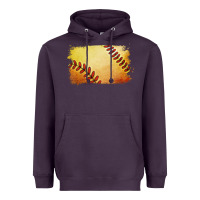 Plum softball brushstroke Heavyweight Hoodie - Jasminsmagicworld