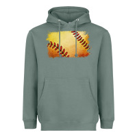 Sage softball brushstroke Heavyweight Hoodie - Jasminsmagicworld