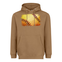 Toasted Coconut softball brushstroke Heavyweight Hoodie - Jasminsmagicworld