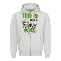 Dove Grey this is how i roll Zipper Hoodie - Artiststas