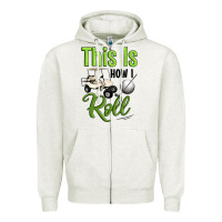 Oatmeal Heather this is how i roll Zipper Hoodie - Artiststas