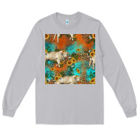 Moon Dust western charolais cow seamless pattern Long Sleeve Tee - HRA Design Shop