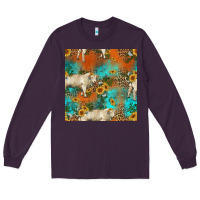 Plum western charolais cow seamless pattern Long Sleeve Tee - HRA Design Shop