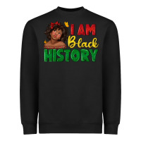 Black i am black history with afro black girl Heavyweight Sweatshirt - texasbilliewilder