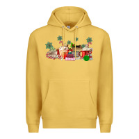 Antique Gold Christmas coffee Premium Hoodie - MaliasSmallBusiness