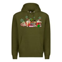 Army Green Christmas coffee Premium Hoodie - MaliasSmallBusiness