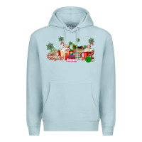 Blue Mist Christmas coffee Premium Hoodie - MaliasSmallBusiness
