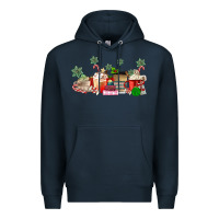Navy Christmas coffee Premium Hoodie - MaliasSmallBusiness