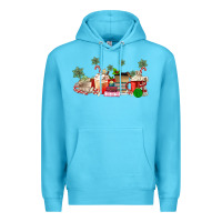 Ocean Blue Christmas coffee Premium Hoodie - MaliasSmallBusiness