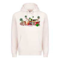 Pale Pink Christmas coffee Premium Hoodie - MaliasSmallBusiness