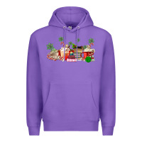 Purple Christmas coffee Premium Hoodie - MaliasSmallBusiness