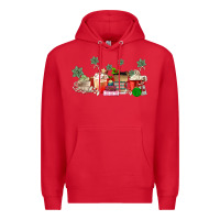 Red Christmas coffee Premium Hoodie - MaliasSmallBusiness