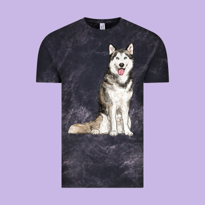 Husky Vintage Tee Designed By Ranaportraitstore