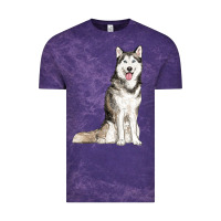 Cloud Purple husky Vintage Tee - RanaPortraitStore