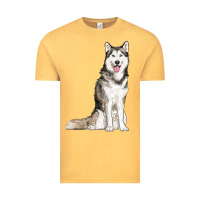 Vintage Mustard husky Vintage Tee - RanaPortraitStore