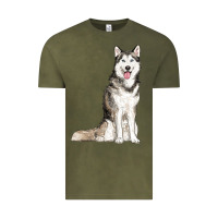 Vintage Olive husky Vintage Tee - RanaPortraitStore