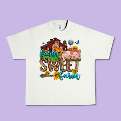 Farm Sweet Farm Urban Heavy Tee Designed By Zillion Design Studio