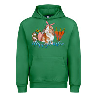 Emerald happy easter bunny carrots and eggs Urban Hoodie - RanaPortraitStore