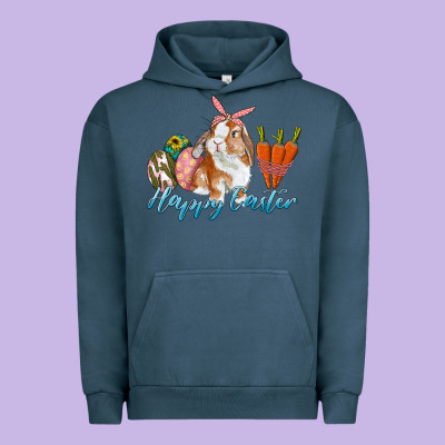 Happy Easter Bunny Carrots And Eggs Urban Hoodie Designed By Ranaportraitstore