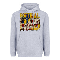 Heather Grey softball dad Heavyweight Hoodie - Jasminsmagicworld