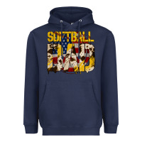 Navy softball dad Heavyweight Hoodie - Jasminsmagicworld
