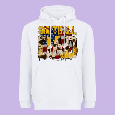 Softball Dad Heavyweight Hoodie Designed By Jasminsmagicworld