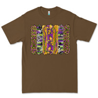 Cacao mardi gras fleur de lis cowhide serape leopard glitter brushstrokes Premium Tee - Artiststas