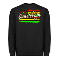 Black juneteenth 1865 with crown flag Heavyweight Sweatshirt - texasbilliewilder
