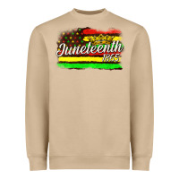 Mushroom juneteenth 1865 with crown flag Heavyweight Sweatshirt - texasbilliewilder